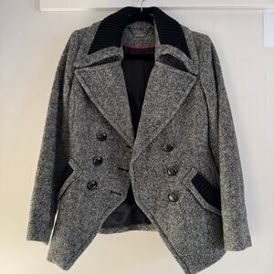 Trina Turk Tweed Peacoat Jacket